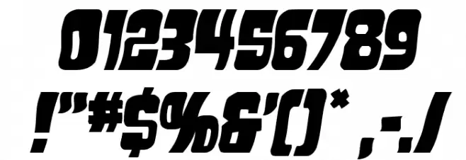 Movie Monster Wavy Italic Font OTHER CHARS