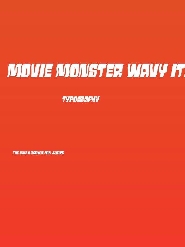 Movie Monster Wavy Italic Poster