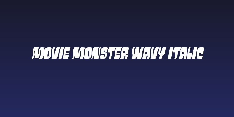 Movie Monster Wavy Italic Social Header