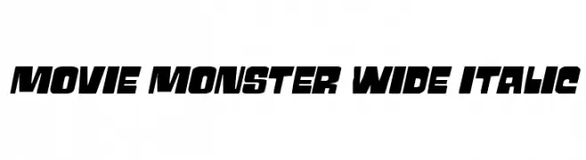Movie Monster Wide Italic  नि: शुल्क फ़ॉन्ट्स डाउनलोड