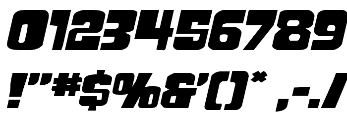 Movie Monster Wide Italic Font OTHER CHARS