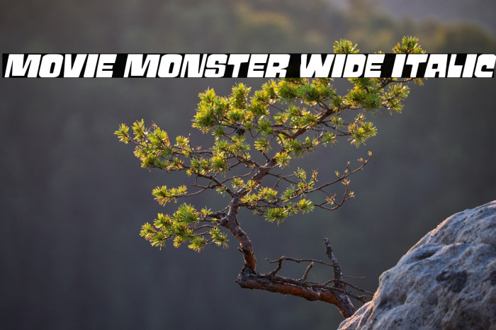 Movie Monster Wide Italic Example 2