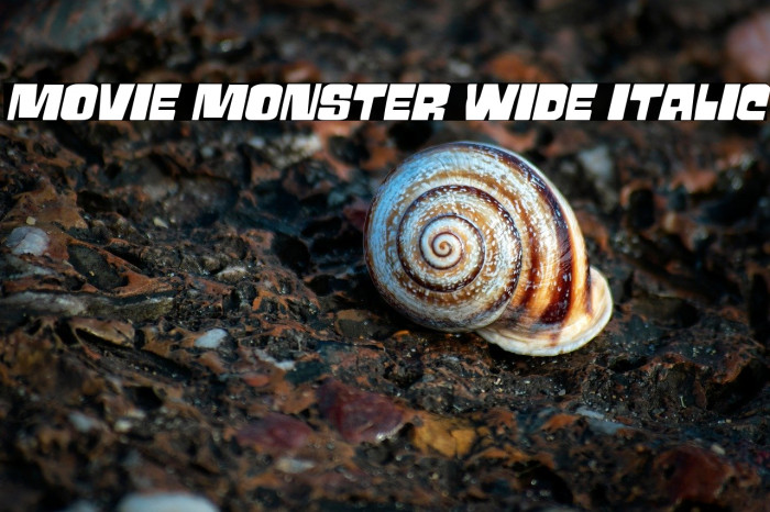 Movie Monster Wide Italic Example 3