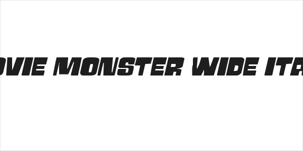 Movie Monster Wide Italic Logo