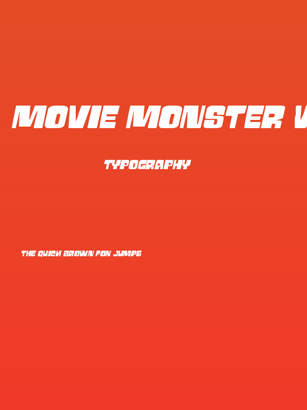Movie Monster Wide Italic Poster