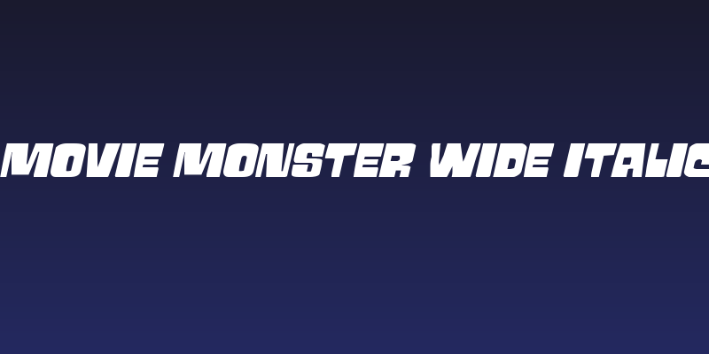 Movie Monster Wide Italic Social Header