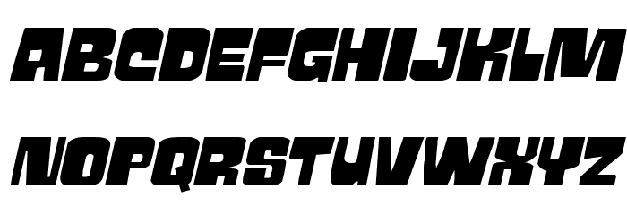 Movie Monster Wide Italic Font LOWERCASE