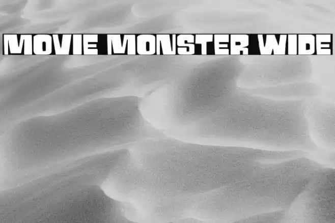 Movie Monster Wide Font examples