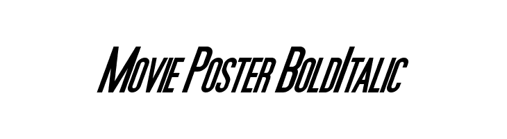 Movie Poster BoldItalic  les polices de caractères gratuit tlcharger
