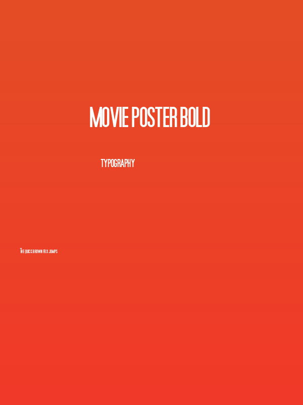 Movie Poster Bold Poster