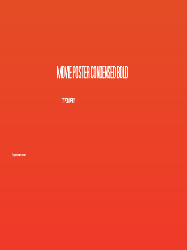 Movie Poster Condensed Bold Poster