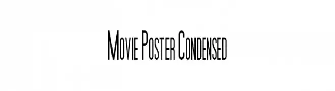 Movie Poster Condensed  नि: शुल्क फ़ॉन्ट्स डाउनलोड