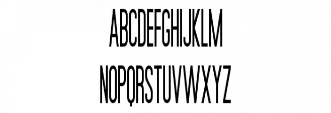 Movie Poster Condensed Font Litere mari