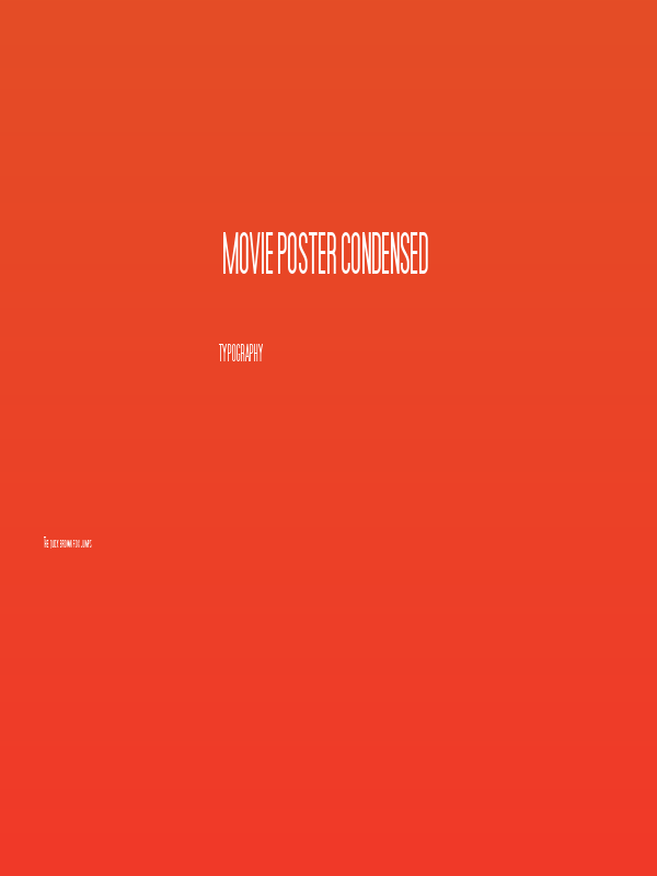 Movie Poster Condensed Poster