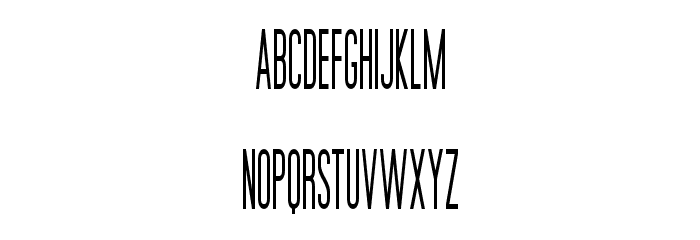Movie Poster Condensed Font LOWERCASE