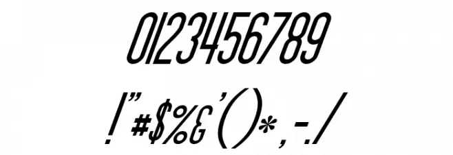 Movie Poster Italic Font OTHER CHARS