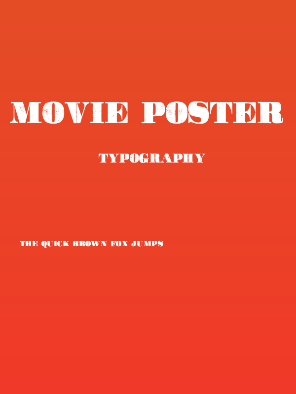 Movie Poster Personal Use  Poster