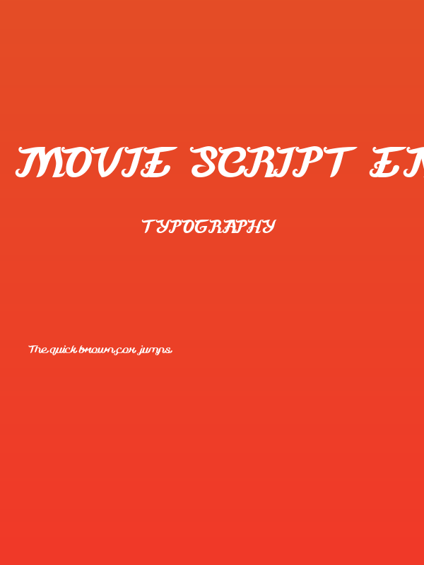 Movie Script Ending Bold Poster