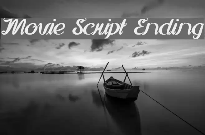 Movie Script Ending Font examples