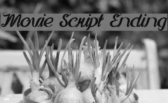 Movie Script Ending Font examples