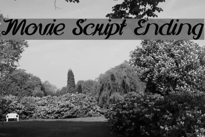 Movie Script Ending Font examples