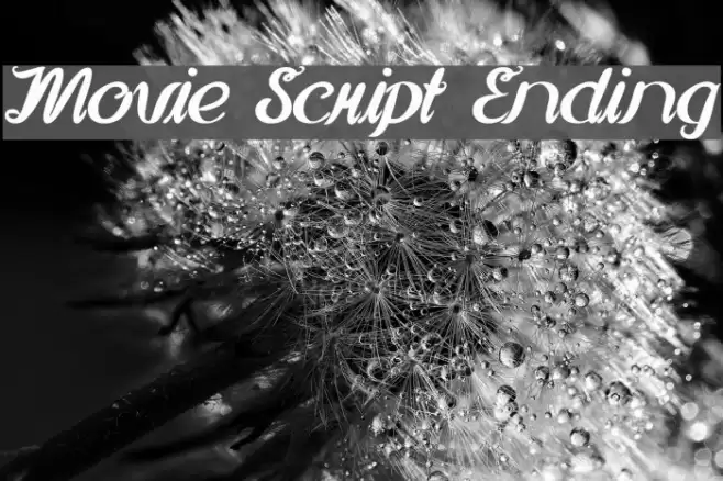 Movie Script Ending Font examples