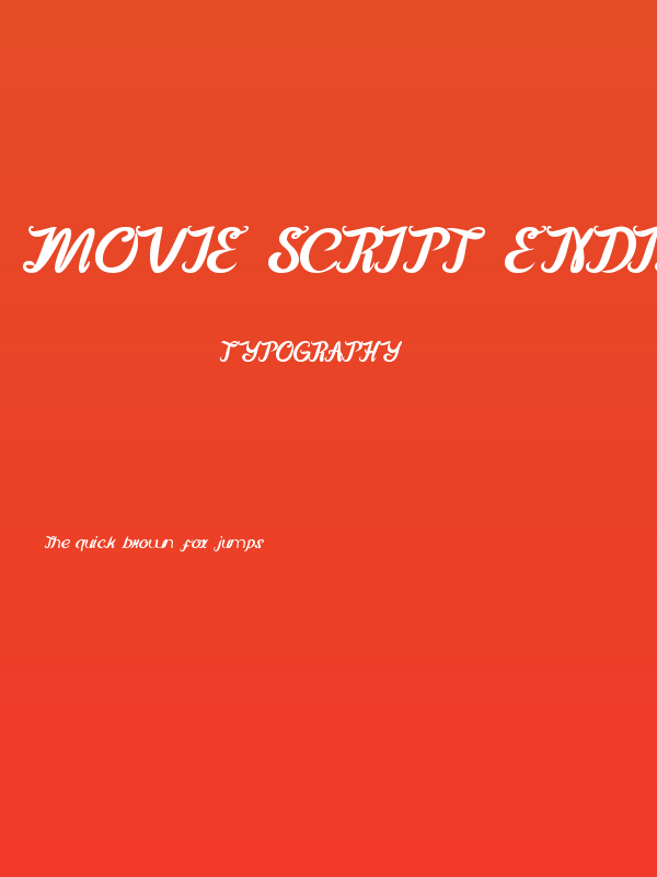Movie Script Ending Poster