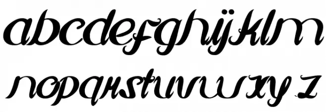 Movie Script Ending Schriftart Kleinbuchstaben