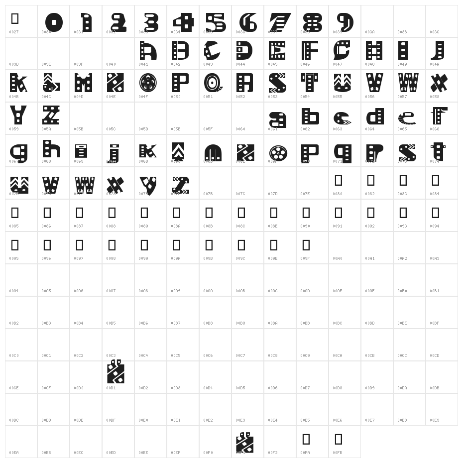 Movie SoundtracK SemiBold Character Map