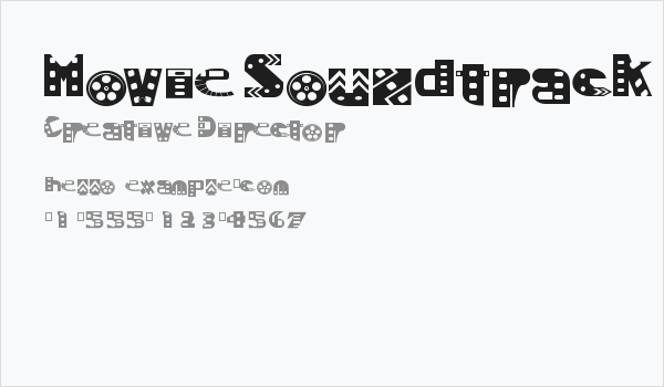 Movie SoundtracK SemiBold Business Card