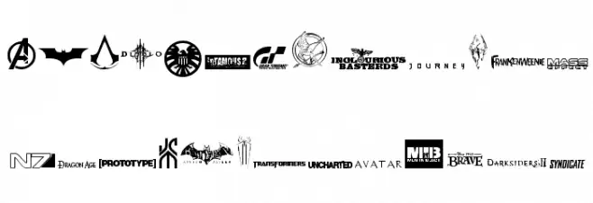 Movies&Games Schriftart Groß