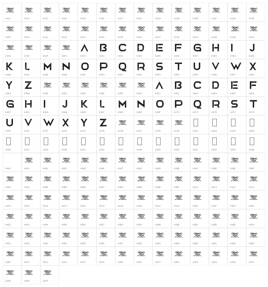 Moving Forward II Personal Use Grunge Character Map