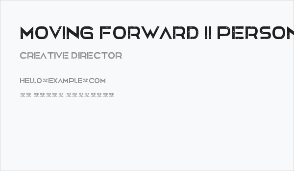 Moving Forward II Personal Use Grunge Business Card