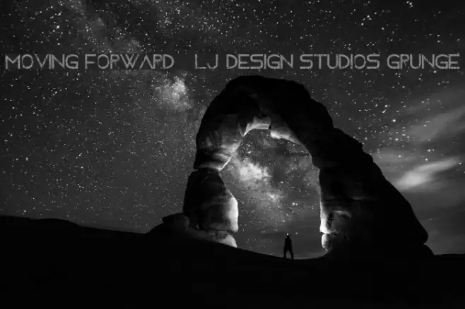 Moving Forward - LJ-Design Studios Grunge 字体 examples