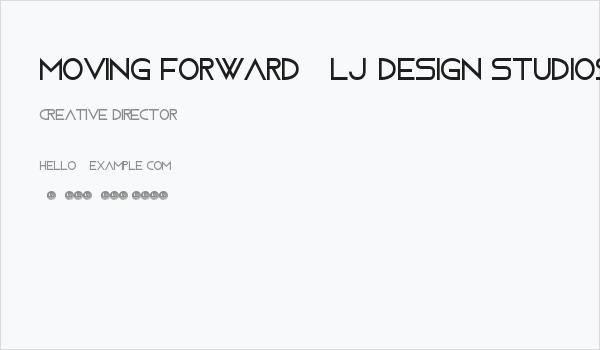 Moving Forward - LJ-Design Studios Smooth Business Card