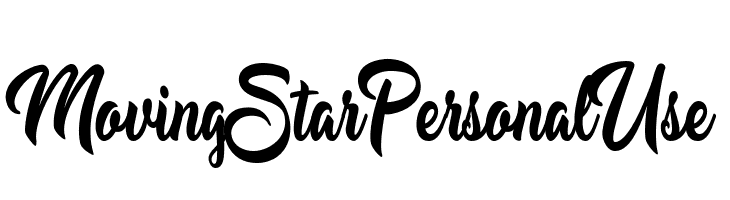 Moving Star Personal Use   フリーフォントのダウンロード