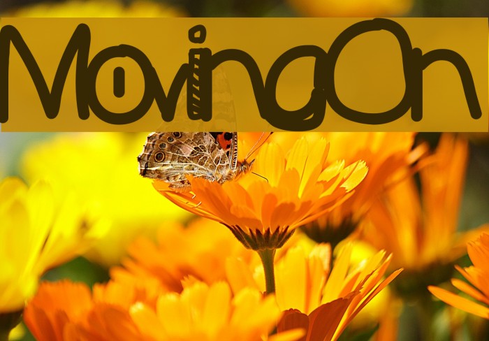 MovingOn Font examples