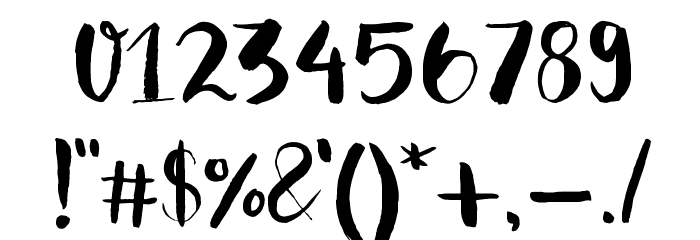 MovusBrushPen Font OTHER CHARS