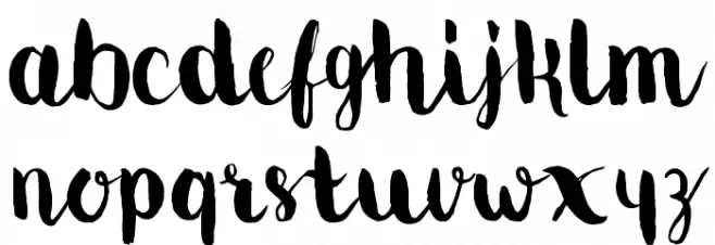 MovusBrushPen फ़ॉन्ट लोअरकेस