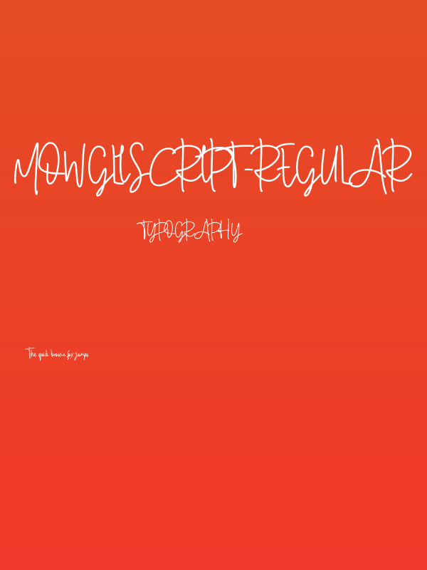 MowgliScript-Regular Poster