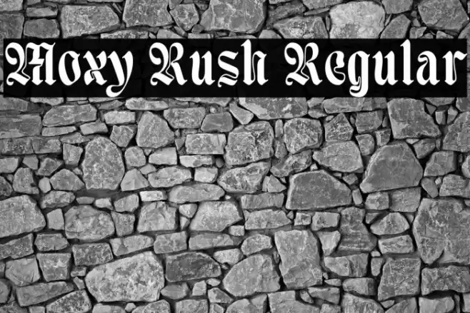 Moxy Rush Regular Font examples