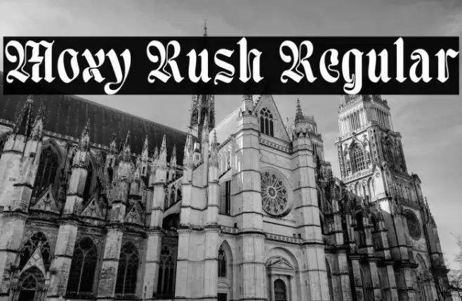 Moxy Rush Regular Font examples