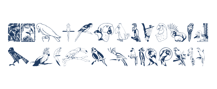 Moyra's Parrots Lowercase