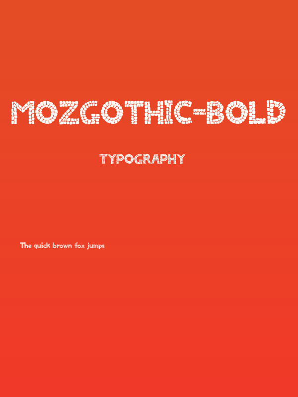 MozGothic-Bold Poster