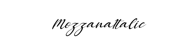 Mozzana Italic  Скачать бесплатные шрифты