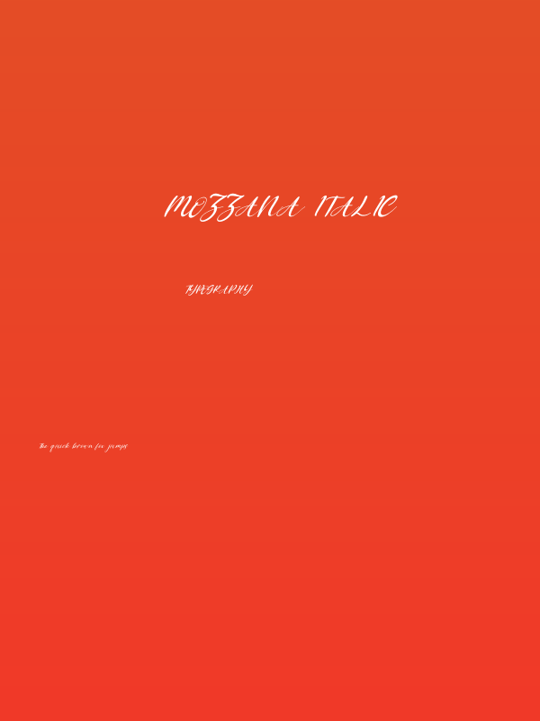 Mozzana Italic Poster