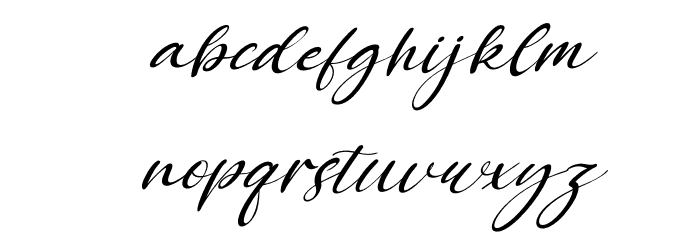Mozzana Italic Font LOWERCASE