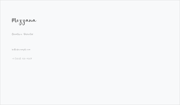 Mozzana Business Card