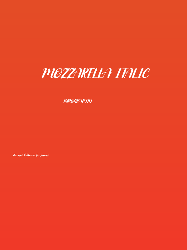 Mozzarella Italic Poster