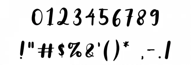 Mozzarella Standard Font OTHER CHARS